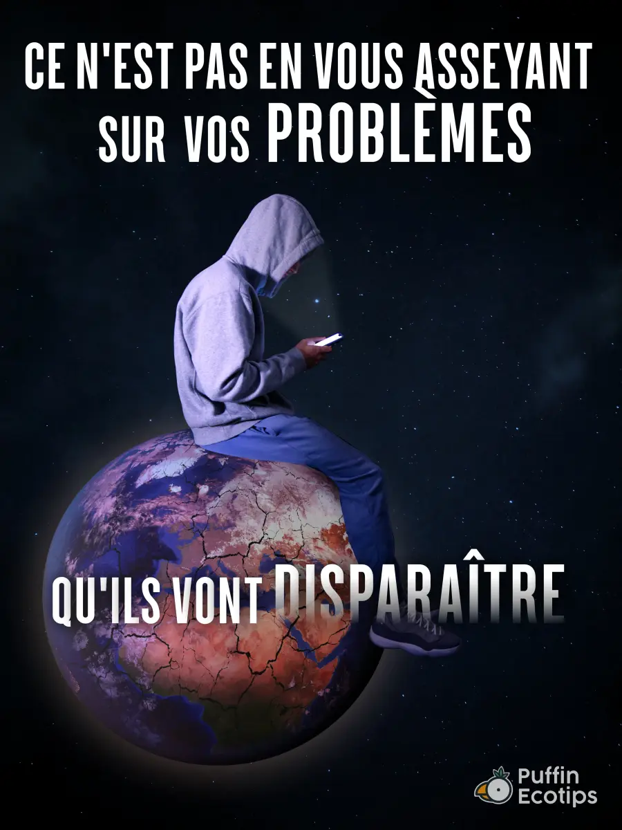 Affiche de prévention sur l'écologie par Puffin Ecotips